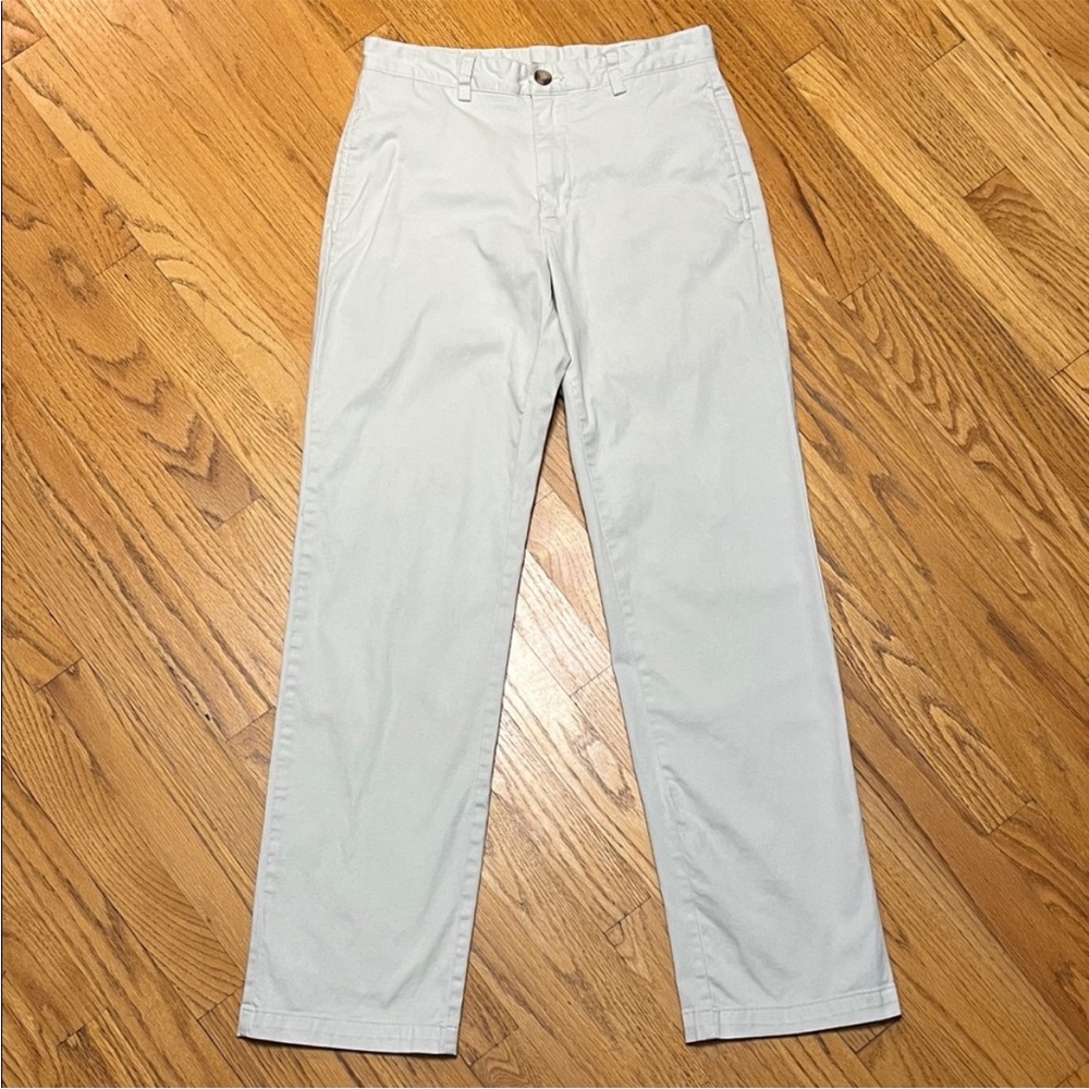 Vineyard Vines Bone Khaki Vertical Pocket w/Logo Pants Excellent Size W/28 L/32